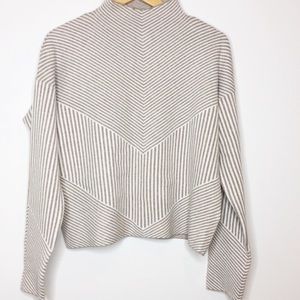 Cynthia Rowley Mock Neck Striped Sweater XS